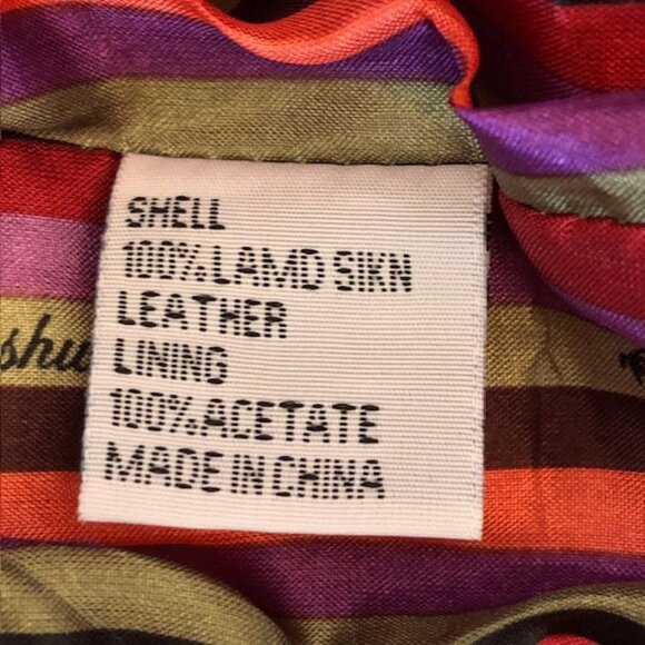 BUSHWACKER Leather Zip Front & Cuffs Pink Jacket Large Vintage - Picture 10 of 17